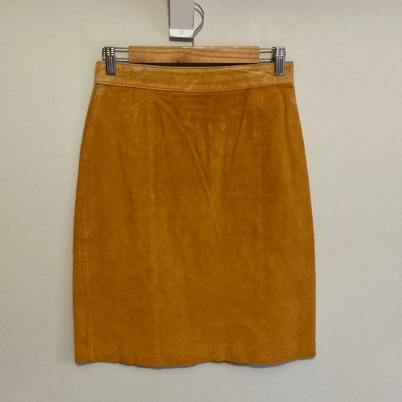 Melbourne Country Clothing Company Dresses & Skirts - Vintage Suede Pencil Skirt, Melbourne Country Clothing Company, Size 10 Camel